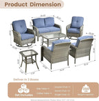 HOOOWOOO Patio Furniture Set, 7 Pieces Outdoor Conversation Set, All Weather - Image 7