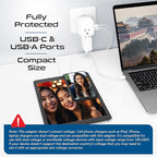 Ceptics China, Malaysia Power Adapter Travel Set, 20W PD & QC, Safe Dual USB & - Image 3