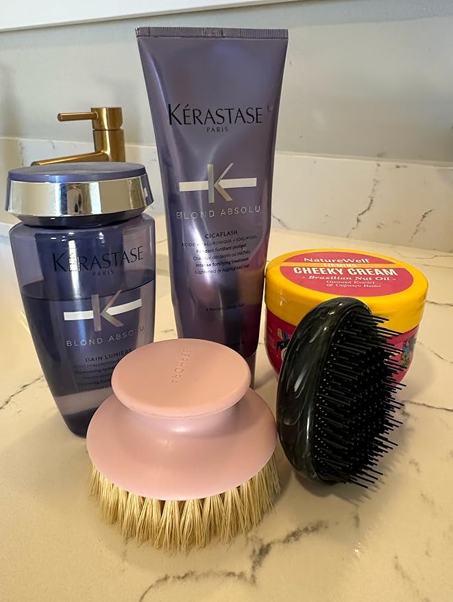Travel Hairbrush - Mini Hair Detangler for Women Teens Kids - Sensory Scalp Massager - Small Portable Comb - Thick, Curly, Straight, Wet, Dry - Compact Detangler - Purse Essentials