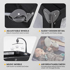2-in-1 Pack and Play with Mattress, Baby Bassinet Bedside Sleeper, Bedside - Image 5