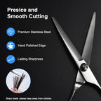 Hair Cutting Scissors, 6.5" Stainless Steel Barber Haircut Shears for Men/Woman, Professional Trimming Scissors Kit for Salon and Home Use, Sharp Edge for Precise Cutting