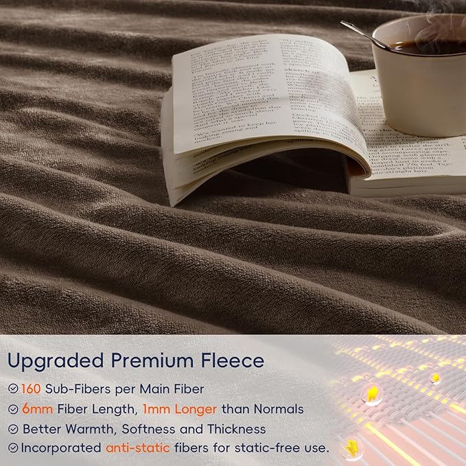PHF Ultra Soft Fleece Blanket Queen Size, No Shed No Pilling Luxury Plush Cozy - Image 4