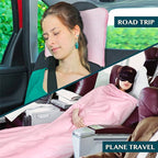 PAVILIA Travel Blanket and Pillow, Arms Opening Airplane Blankets - Image 6