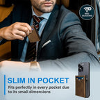 Wallet for Men, with Cash Pocket 2 ID Window 9-13 Cards, Metal Case Smart Slim - Image 6