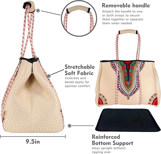 QOGiR Neoprene Multipurpose Beach Bag Tote - Image 6