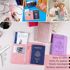 Melsbrinna Premium Leather Passport Holder Covers Case, Waterproof Rfid - Image 6