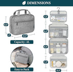 PAVILIA Hanging Toiletry Bag Travel Bag Women Men, Foldable Cosmetic Organizer - Image 2