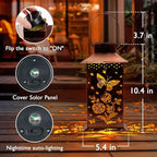Homemory Butterfly Solar Lanterns Waterproof, Metal Hanging Hollowed-Out Metal - Image 3