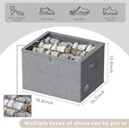 Shoe Organizer for Closet, 2 Pack Sturdy Shoe Storage Bins - Image 5