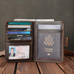 Polare Luxury RFID Blocking Leather Passport Holder Travel Wallet - Image 2