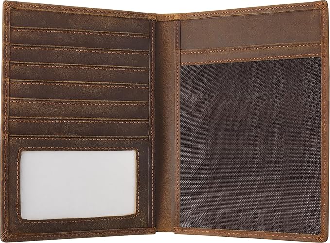 Jack&Chris Leather Passport Holder RFID Blocking Passport Travel Wallet Cover by JackChris