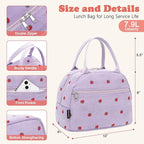 FlowFly Insulated Lunch Bag for Women – Corduroy Lunch Tote Box, Cute Cooler - Image 3