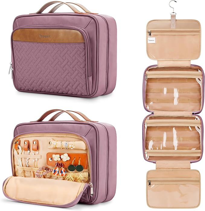Travel Hanging Toiletry Bag for Women, by COOSKY