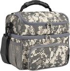 FlowFly Double Layer Cooler Insulated Lunch Bag Adult Lunch Box Large Tote Bag by FlowFly