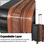 Lightweight Luggage with Spinner Wheels & YKK Zipper, 3-Piece Suitcase ABS+PC - Image 8