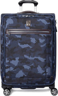 Travelpro Platinum Elite Softside Expandable Checked Luggage, 8 Wheel Spinner by Travelpro