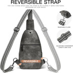 7L Sling Bag for Women Men Leather Small Sling Backpack Daypack Anti Theft - Image 7