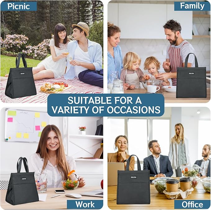 Della Gao Insulated Lunch Bag for Women Men, Waterproof Small Lunch Tote Lunch - Image 7