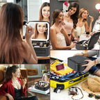 Makeup Travel Train Case with Mirror LED Light 3 Adjustable Brightness Large - Image 7