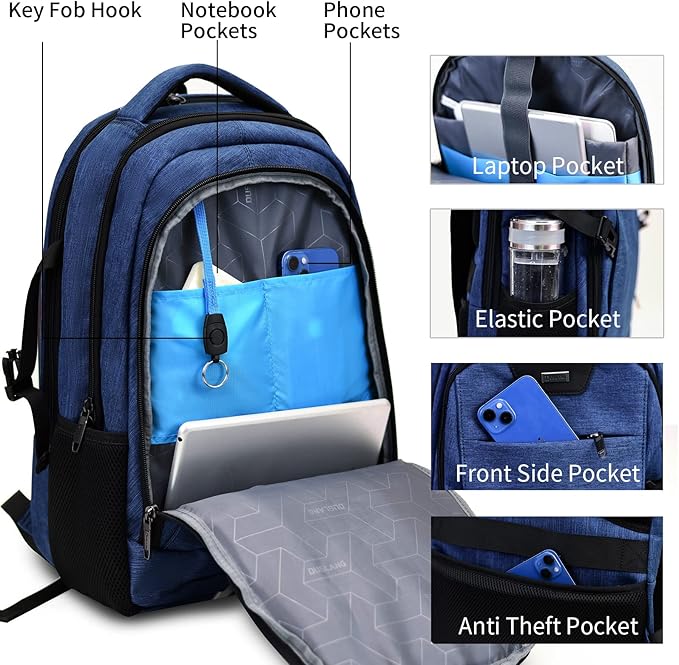 DUALSNG Travel Work Laptop Backpack - Image 4