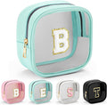 YOOLIFE Initial Make Up Bag Travel Toiletry Bag, Small Makeup Bag Clear Makeup by YOOLIFE