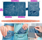 Passport Holder for Travel Essentials, 2 Pack Rfid Passport Cover for Women Men - Image 3
