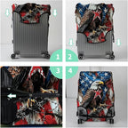 Luggage Cover + Tag, Eagle American Flag Travel Suitcase Protector - Image 7