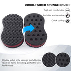 Big Holes & Big Size Barber Hair Brush Sponge Dreads Locking Twist Afro Curl Coil Wave Hair Care Tool(1 Pack)
