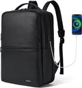 Vegan Leather Laptop Backpack for Women&Men, 16 Inch Expandable Backpack by Shrrie