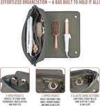 BAREFOOT CARIBOU Hair Tools Travel Bag and Heat Resistant Mat for Flat Irons, Straighteners, Curling Iron, and Haircare Accessories, 2-in-1 design, with Interior Pockets, Portable Organizer