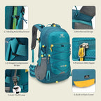 SKYSPER Hiking Backpack for Men Women, 35L Travel Backpack Waterproof Camping - Image 6