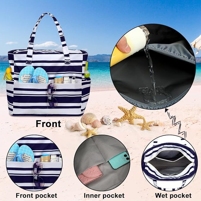 Waterproof Beach Tote Pool Bags - Image 6