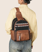 FADEON Large Sling Bag for Women, Leather Crossbody Purse Designer Anti Theft - Image 2
