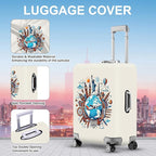 ANNA QUEEN Travel Around the World Luggage Cover, Colorful Landmark Suitcase - Image 2