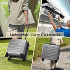 16 Inch Carry On Luggage Airline Approved, Expandable Lightweight ABS+PC Hard - Image 7