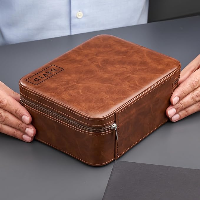 Awesometik Luxury Travel PU Leather Watch Case. Watch Storage Organizer. Watch - Image 8