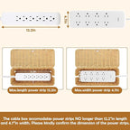 Cable Management Box, Handmade Imitation Rattan Cord Cable Organizer, Open - Image 5