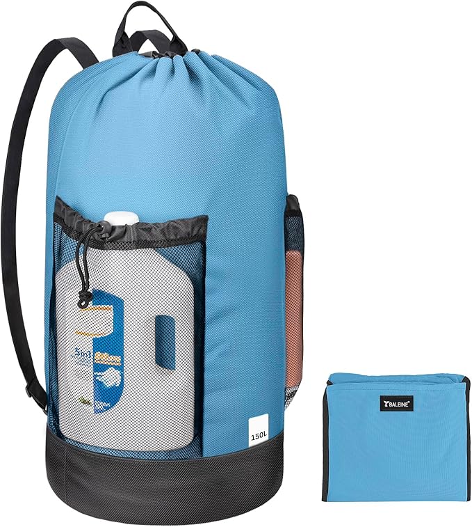 BALEINE 150L Laundry Bag Backpack, 900D Oxford Fabric Large Travel Laundry Bags by BALEINE