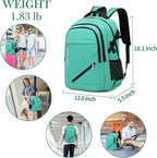 FENGDONG 17.3 inch Large Laptop Backpack Durable Waterproof Travel College - Image 2