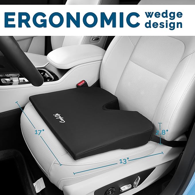 ComfiLife Car Seat Cushion – Premium Wedge Memory Foam Car Cushions - Image 4