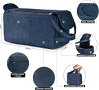 LEATHER VILLAGE Premium Leather Travel Toiletry Bag - Image 4
