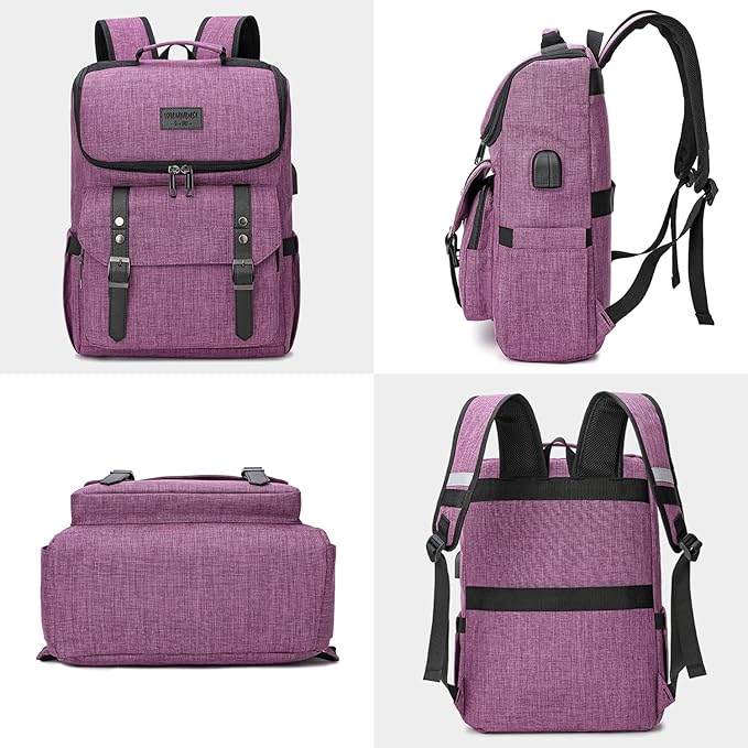 YALUNDISI Vintage Backpack Travel Laptop Backpack - Image 6