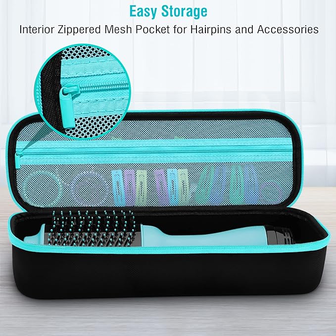 APOKE Travel Case for Revlon One Step Hair Dryer Brush, Portable Lightweight Storage Bag for All Brand Hot Tools Volumizer Hot Air Brush