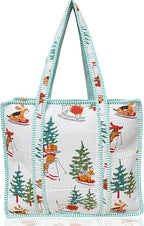 Cotton Quilted Tote Bag for Women – Large Beach & Travel Tote by ThirdEyeExport