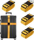 Luggage Straps for Suitcases TSA Approved Travel Belt 4 Pack by Chelmon by Chelmon