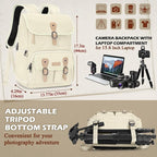 RAINSMORE Camera Bag Backpack for DSLR/SLR Mirrorless 15.6 Inch Laptop Camera - Image 5