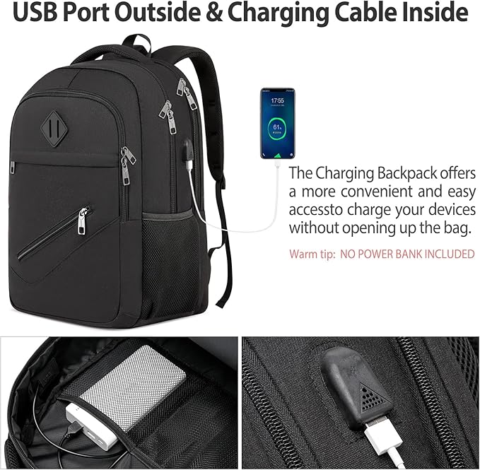 Backpack for Men and Women, School Backpacks for Teen Boys Girls, Water - Image 4