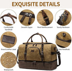 Nerlion Weekender Bag with Shoe Compartment Large Overnight Bag - Image 6
