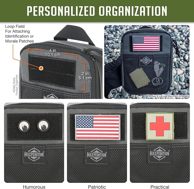 MAXPEDITION Beefy Pocket Organizer, MOLLE-Compatible, 1000D Nylon Tactical Pouch - Image 5