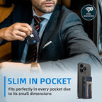 Airtag Wallet for Men, with Money Clip 10 Cards Metal Case Smart Slim Pop Up - Image 6